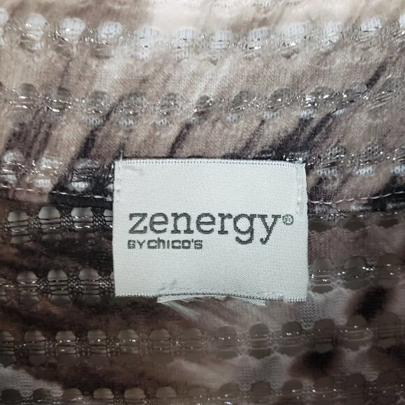 Chicos Zenergy Victoria Jacket Butterfly Pink Metallic Mesh est Size Large - Picture 4 of 10